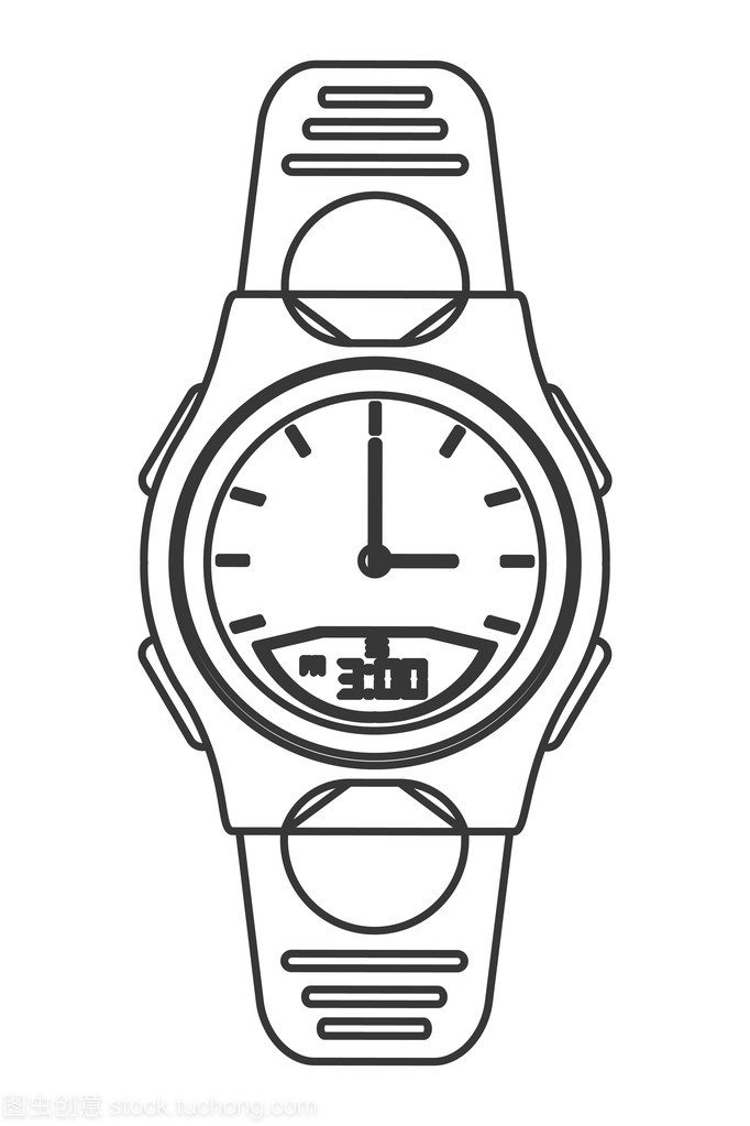 时光的诗意 现代模拟手表图标线设计的艺术与科技